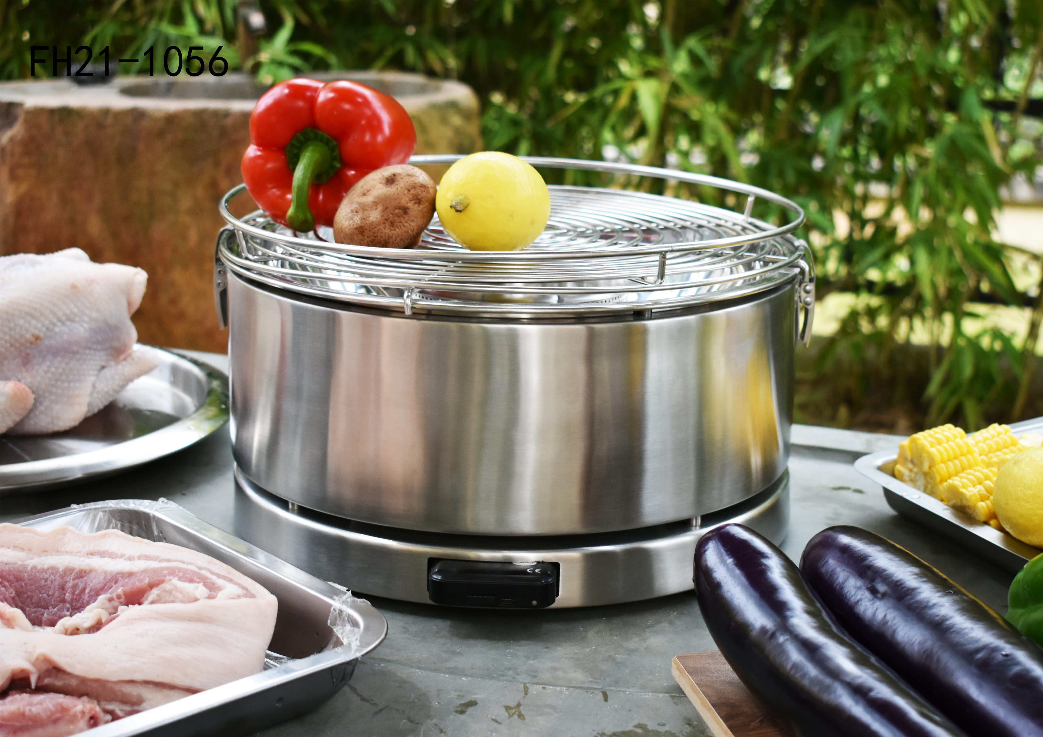 Battery Grill (Silver, Round)